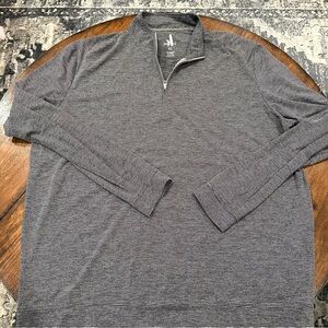Johnnie-O Gray Quarter-Zip Pullover